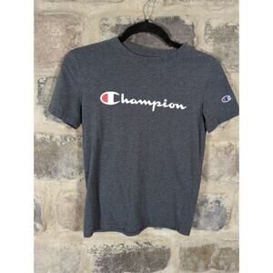 Champion T-Shirt Boy's Size Medium Dark Gray Short Sleeve‎ Graphic Spell Out